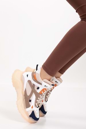 Gondol Sneakers Renkli Günlük Spor Bot mrs.60117 - Beyaz - 40