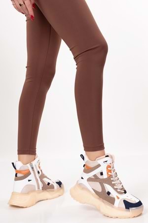 Gondol Sneakers Renkli Günlük Spor Bot mrs.60117 - Beyaz - 40