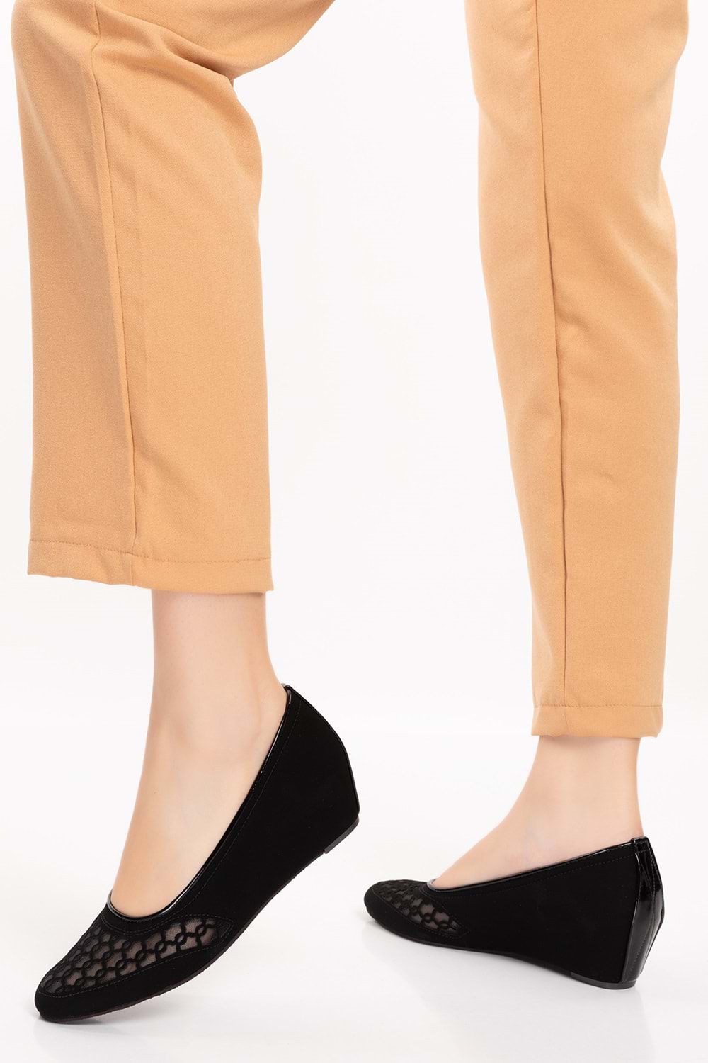 Gondol Transparan Ayrıntılı Ev Ayakkabı Siyah 35 dmr.195