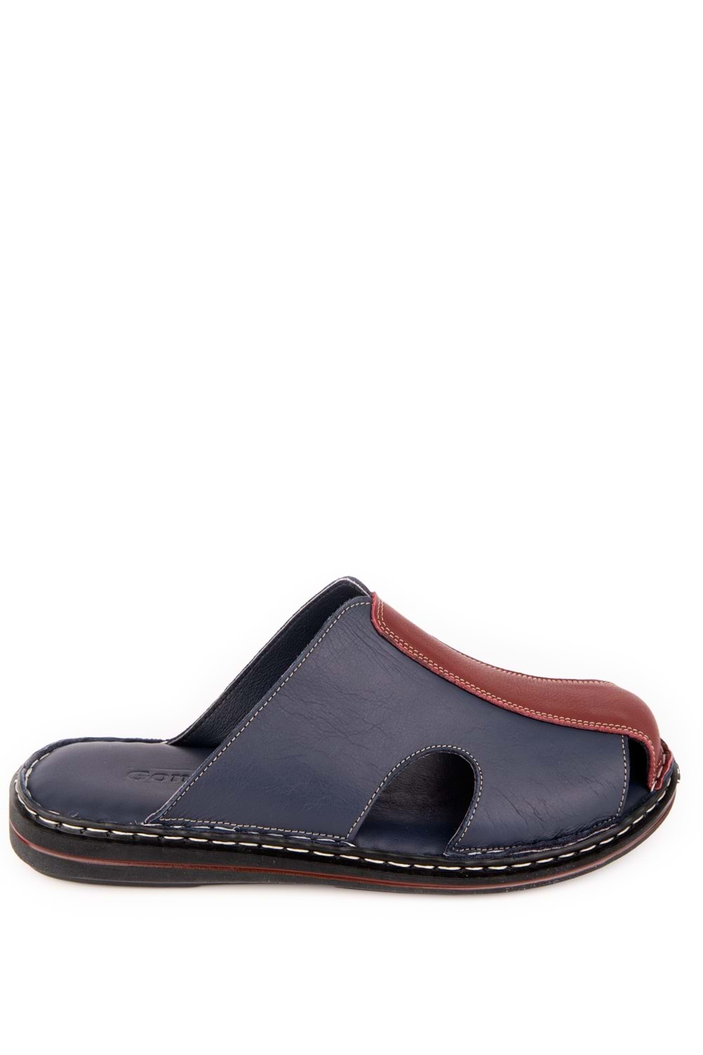 Gondol Hakiki Deri Önü Kapalı Yumusak Taban Terlik kml.103 - Lacivert - 42