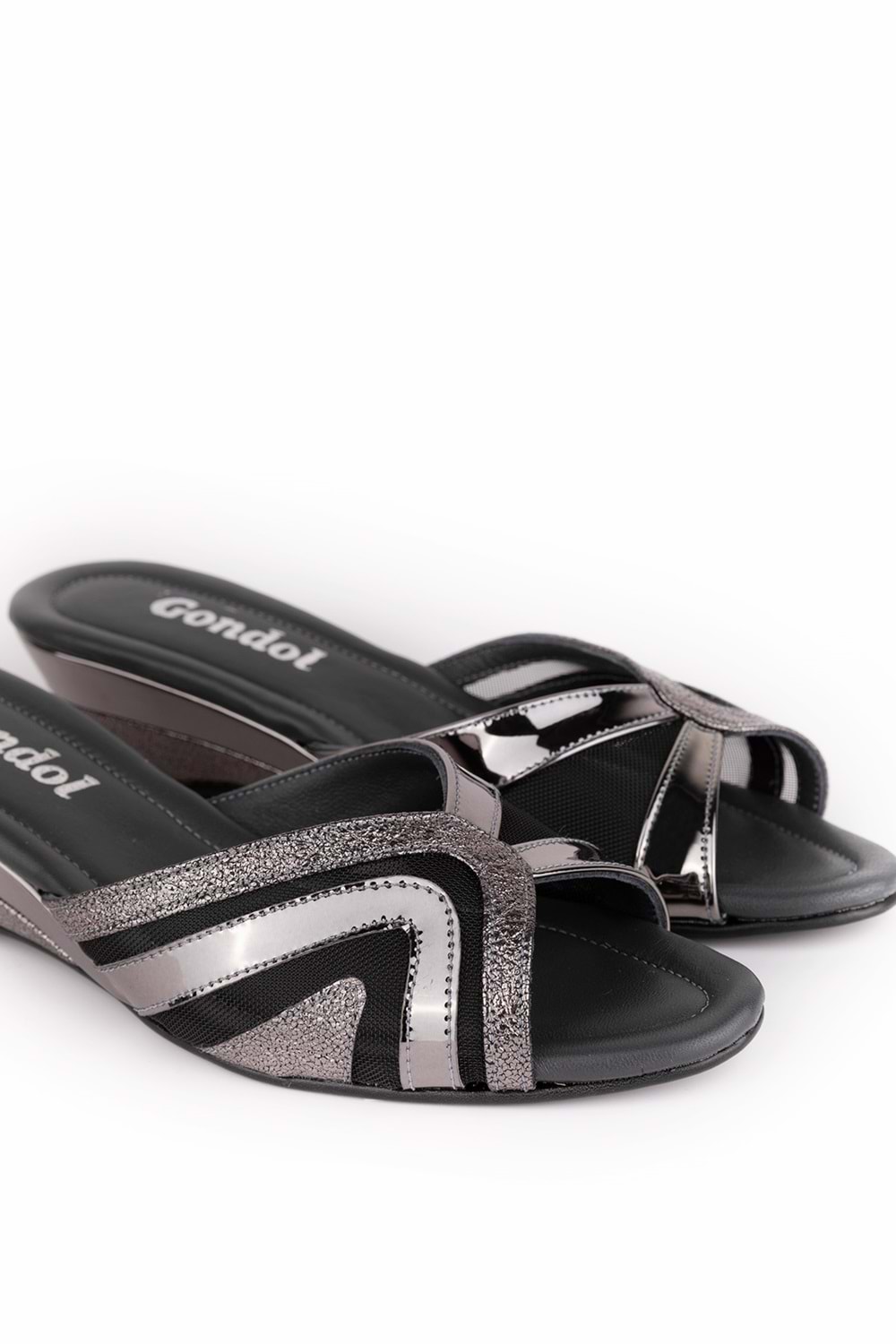 Gondol Hakiki Deri Ev Terliği mik.190-2 - Platin - 41