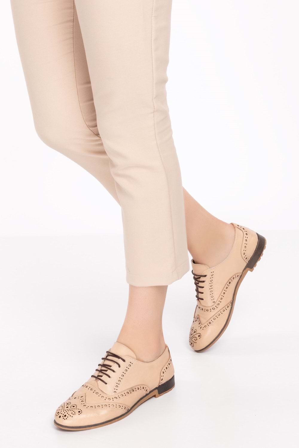 Gondol Hakiki Deri Anatomik Taban Casual Ayakkabı esfa.109 - Bej - 38
