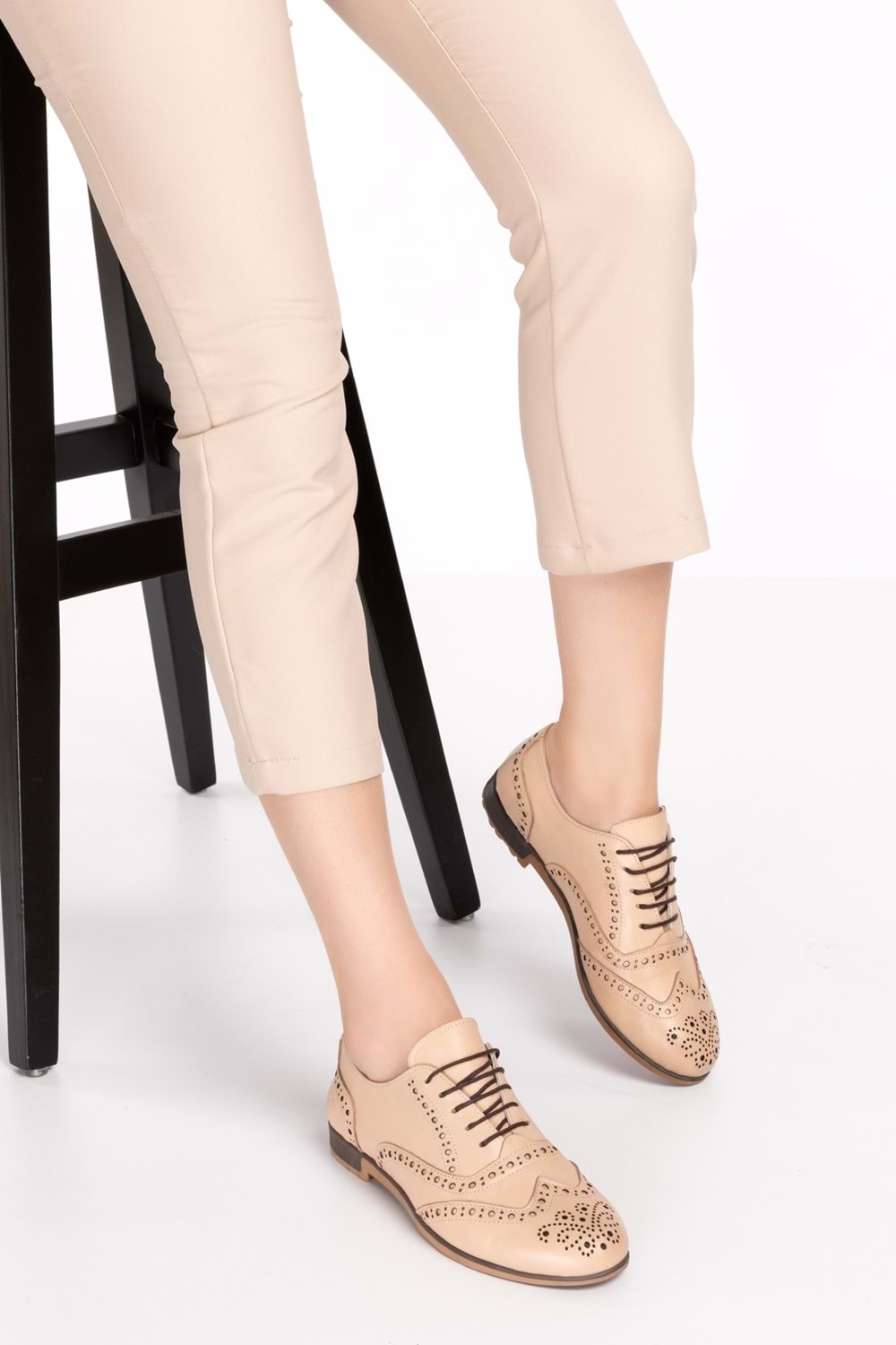 Gondol Hakiki Deri Anatomik Taban Casual Ayakkabı esfa.109 - Bej - 38