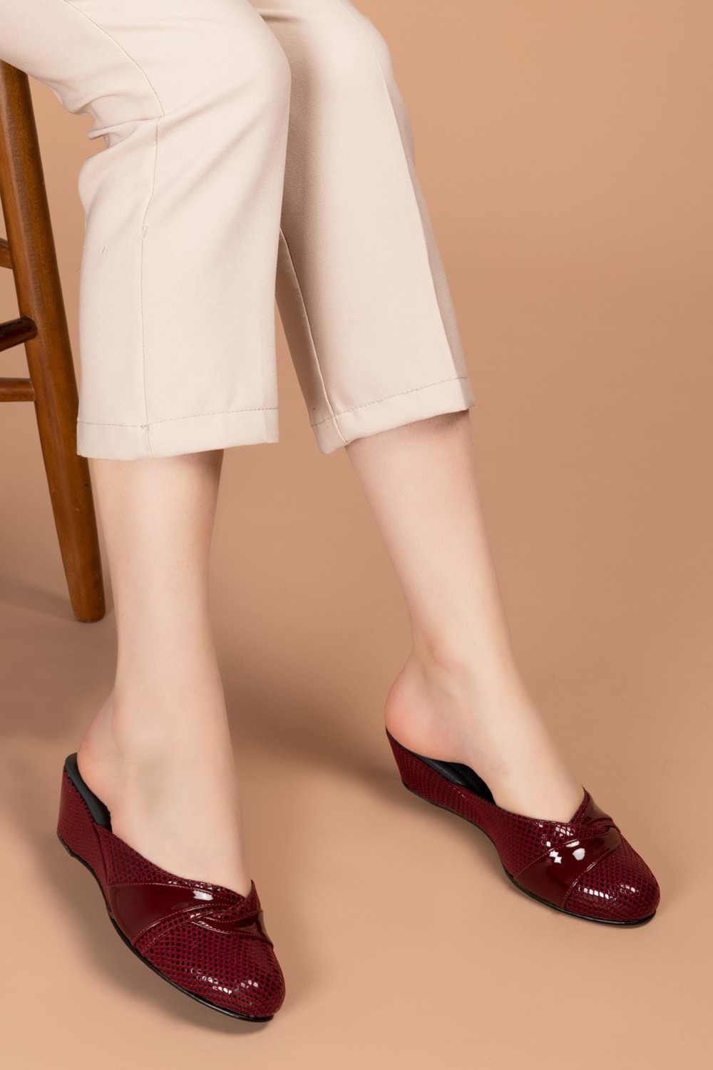 Gondol Çeyizlik Ev Terliği mik.3 - Bordo - 38