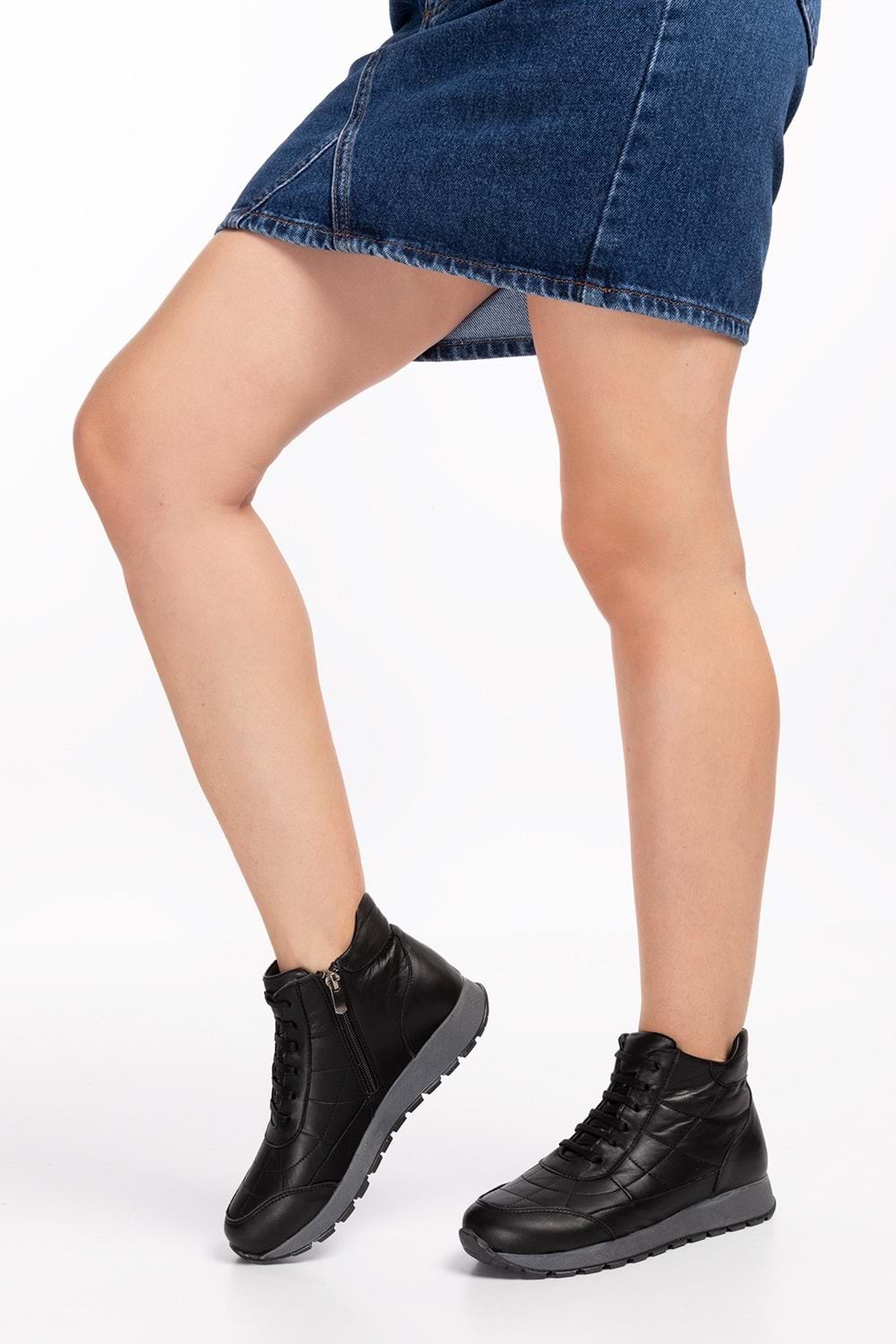 Gondol Içi Dışı Hakiki Deri Anatomik Taban Spor Ayakkabı gndl.616 - Siyah - 37