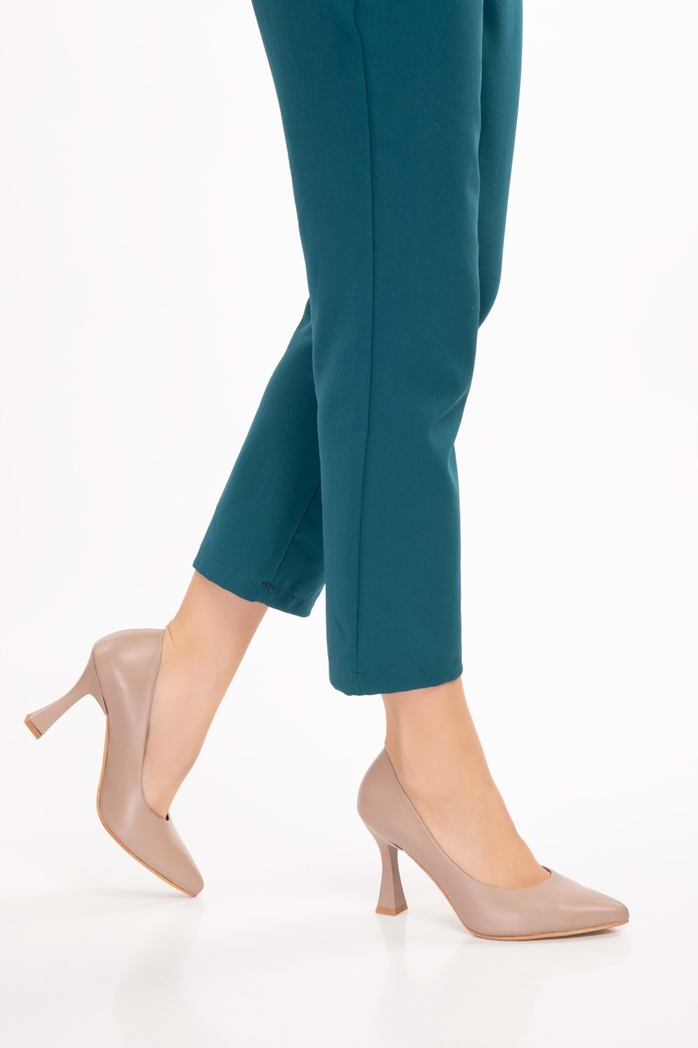 Gondol Kadın Hakiki Deri Stiletto Ayakkabı şhn.861 - Vizon - 41