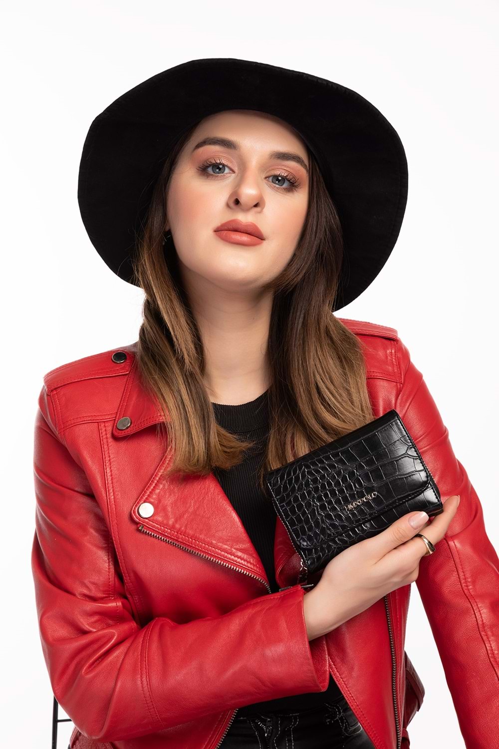 Gondol Hmx Polo Günlük Kullanışlı El Cüzdanı Hmx.165 - Siyah Croco