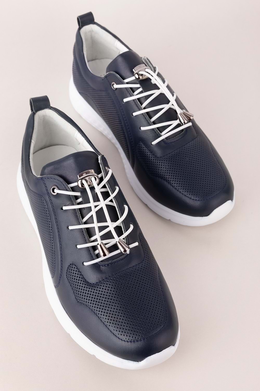 Gondol Içi Dışı Hakiki Deri Faylon Taban Hafif Spor Ayakkabı es.111 - Lacivert - 36