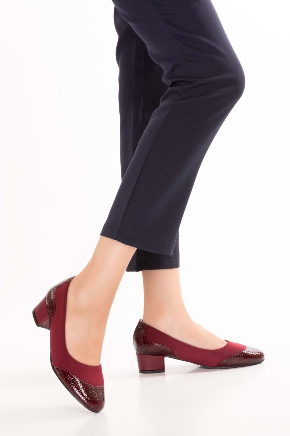Gondol Hakiki Deri Kısa Topuk Rahat Ayakkabı vdt.39 - Bordo - 35