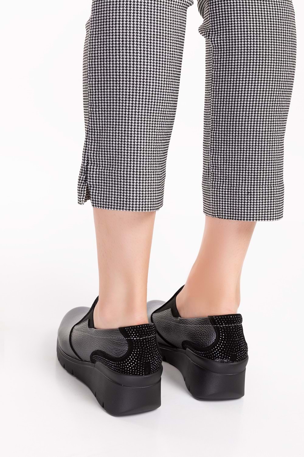 Gondol Hakiki Deri Anatomik Taban Rahat Ayakkabı esfa.4052 - Antrasit - 36