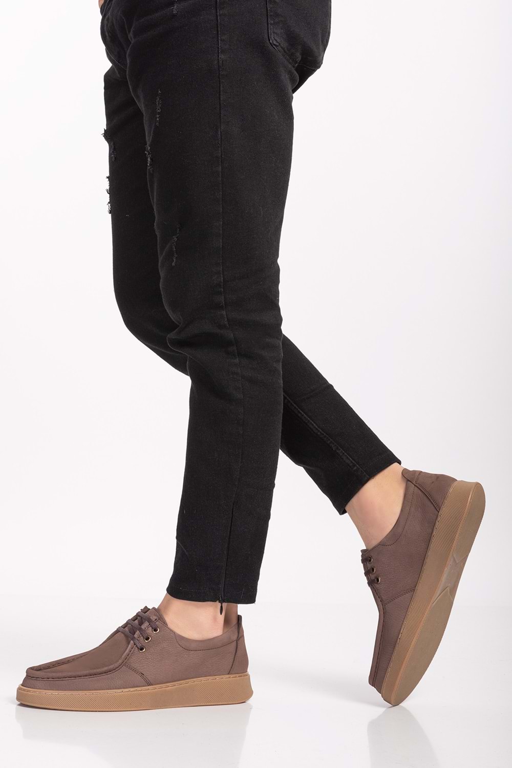 Gondol Hakiki Deri Erkek Loafer Ayakkabı src.810 - Vizon Nubuk - 40