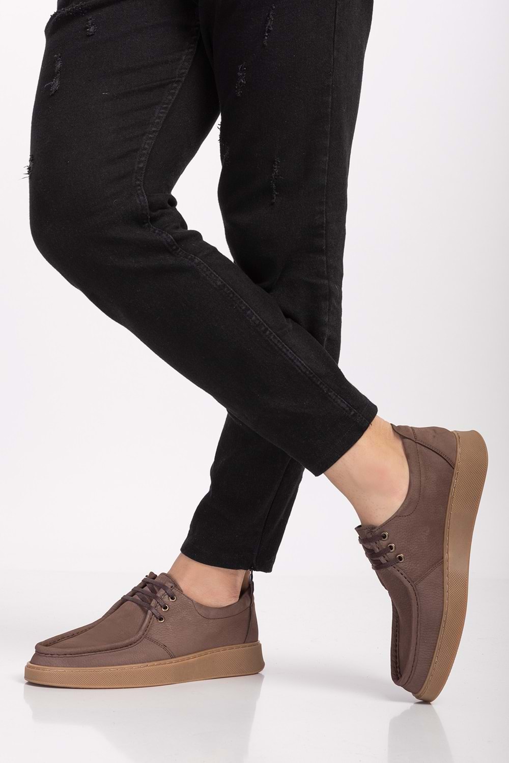 Gondol Hakiki Deri Erkek Loafer Ayakkabı src.810 - Vizon Nubuk - 40