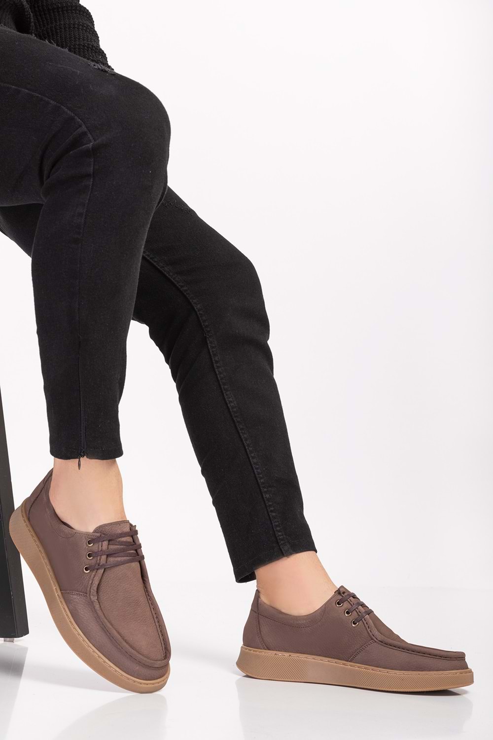 Gondol Hakiki Deri Erkek Loafer Ayakkabı src.810 - Vizon Nubuk - 40