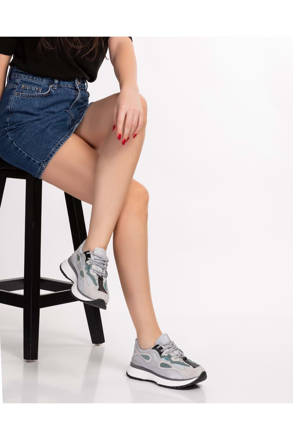Gondol Sneakers Renkli Günlük Spor Ayakkabı mrs.6633 - Gri - 36