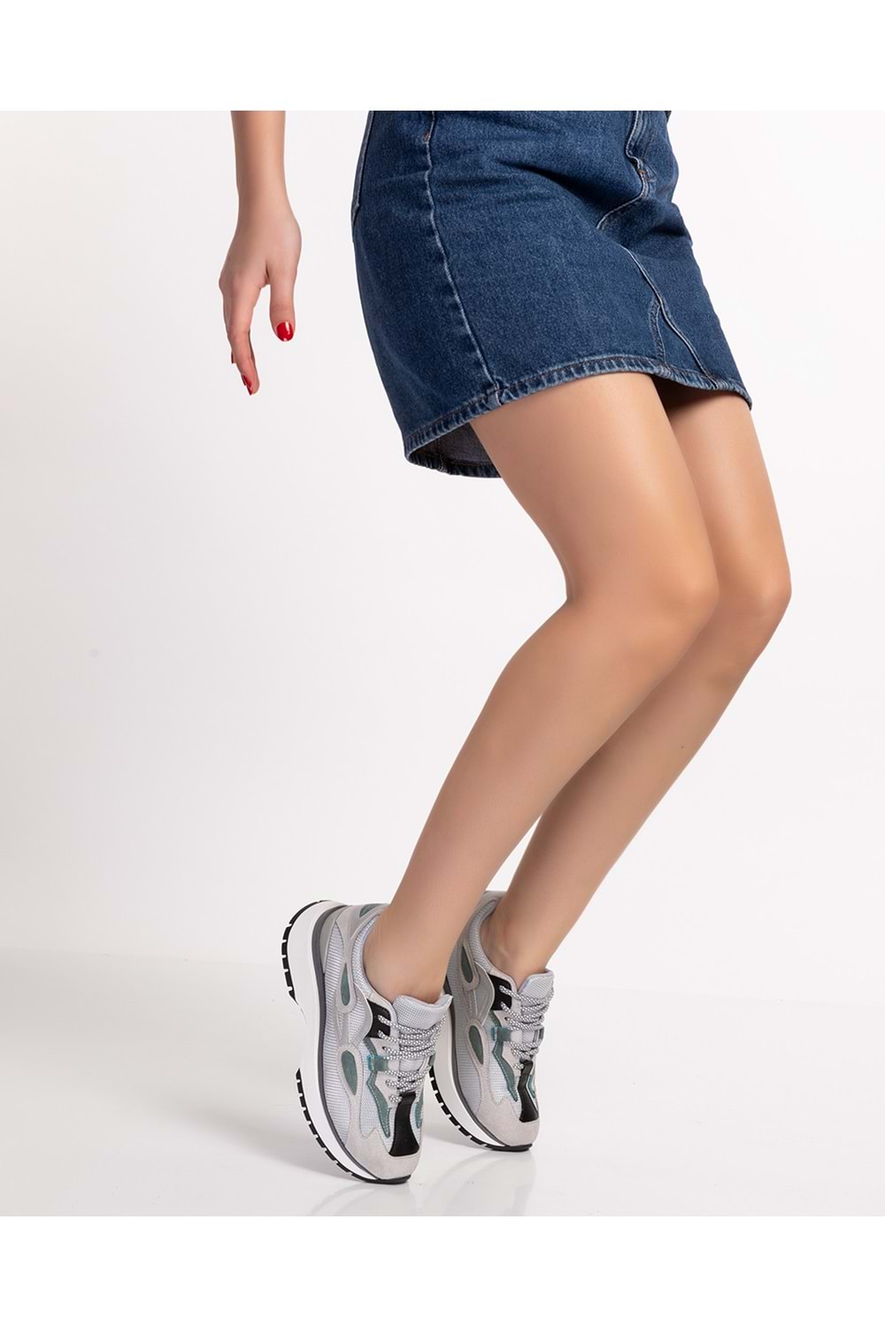 Gondol Sneakers Renkli Günlük Spor Ayakkabı mrs.6633 - Gri - 37