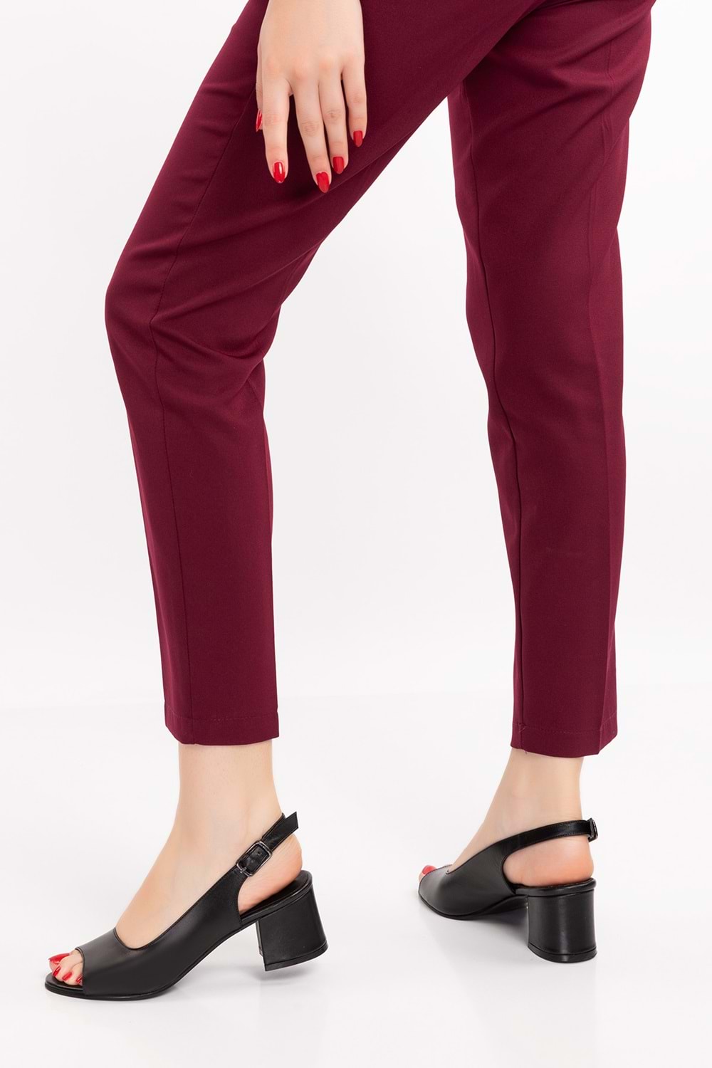 Gondol Hakiki Deri Topuklu Ayakkabı şhn.868 - Siyah - 34