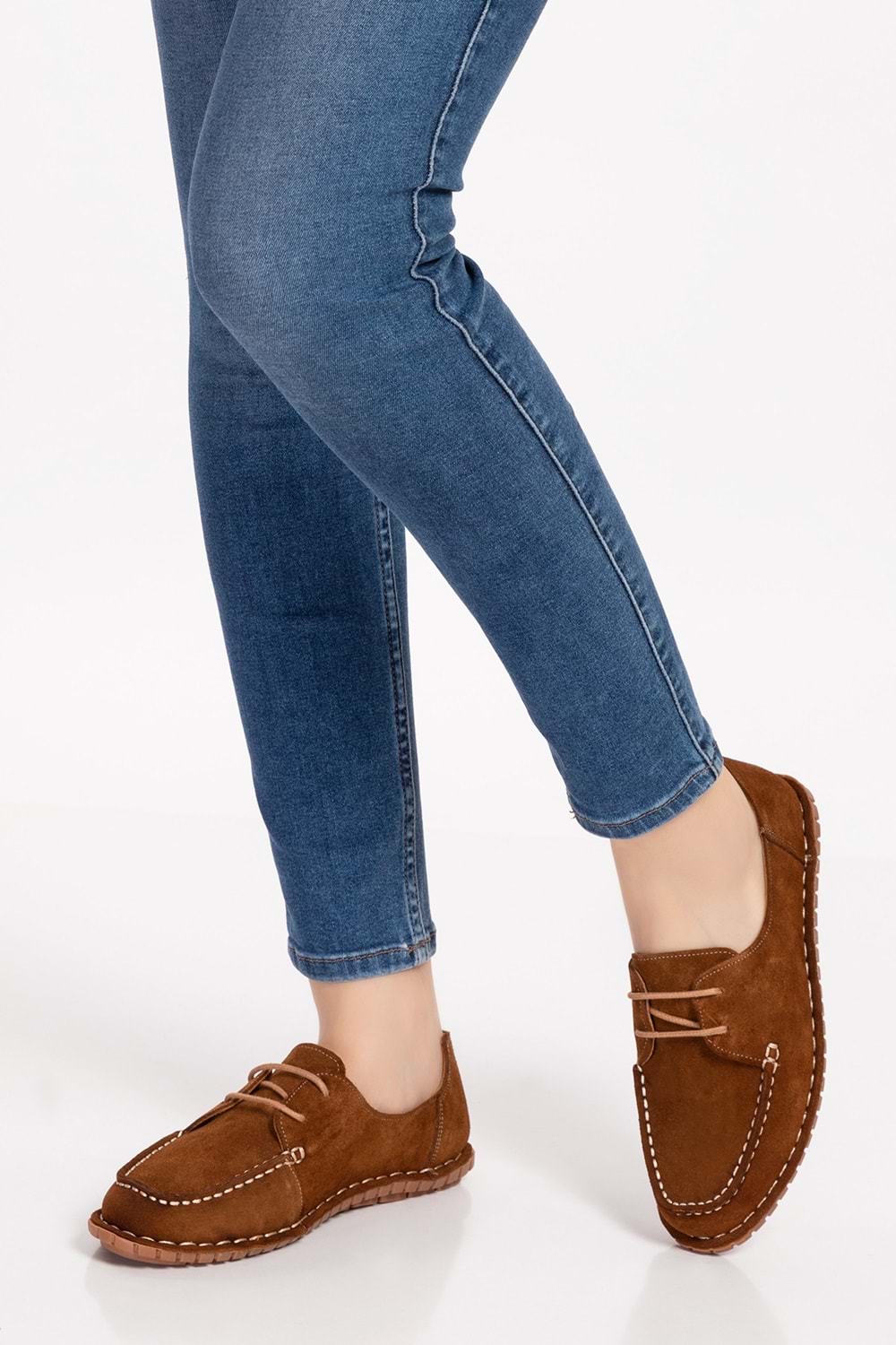 Gondol Hakiki Deri Esnek Hafif Loafer Ayakkabı esl.602 - Taba - 40