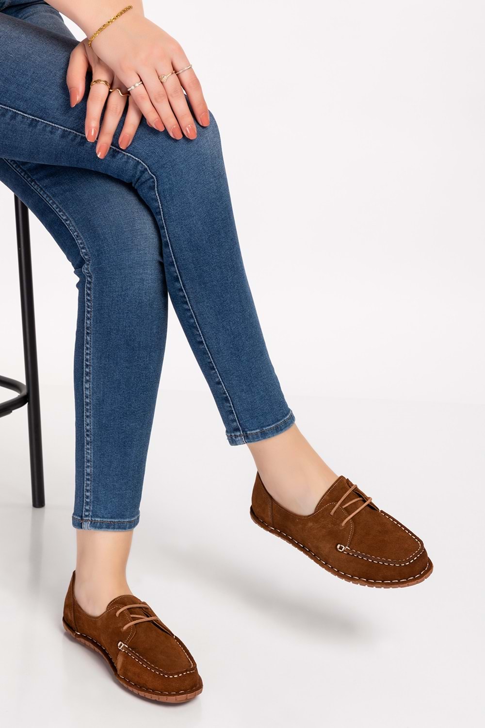 Gondol Hakiki Deri Esnek Hafif Loafer Ayakkabı esl.602 - Taba - 40