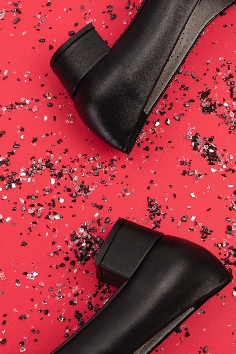 Gondol Kadın Hakiki Deri Rahat Topuklu Hostes Ayakkabı şhn.0242 - Siyah - 34