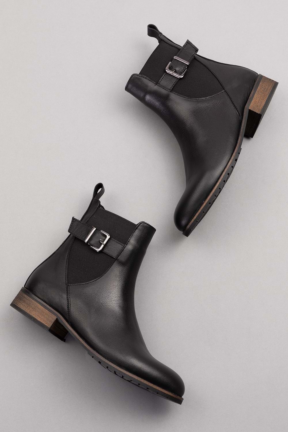 Gondol Kadın Hakiki Deri Günlük Klasik Bot anl.2726 - Siyah - 39