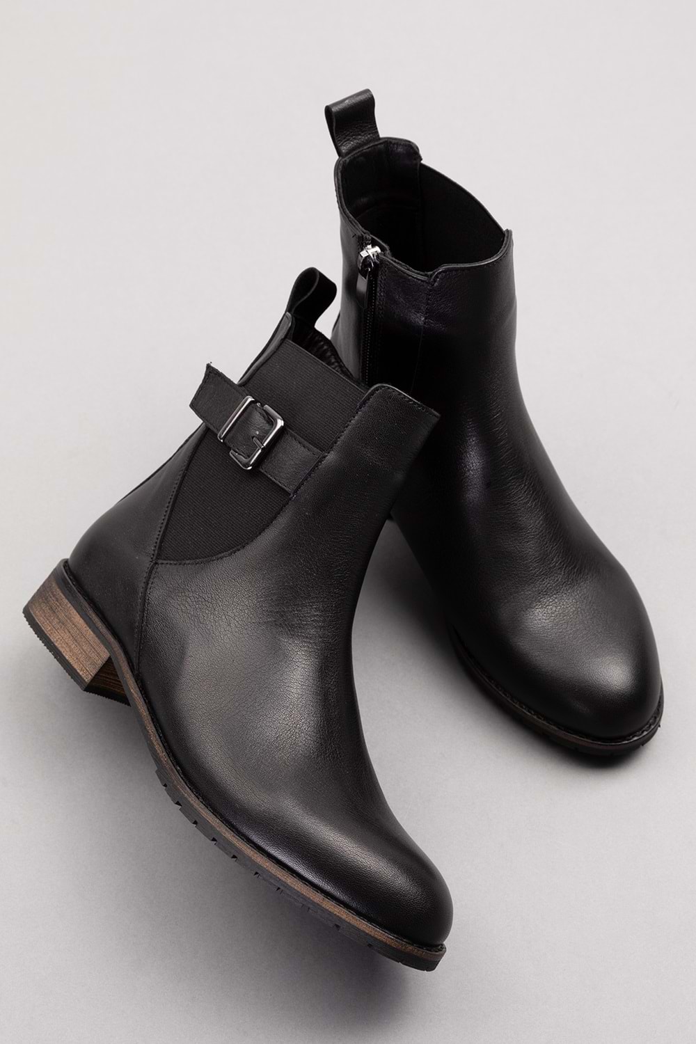 Gondol Kadın Hakiki Deri Günlük Klasik Bot anl.2726 - Siyah - 39