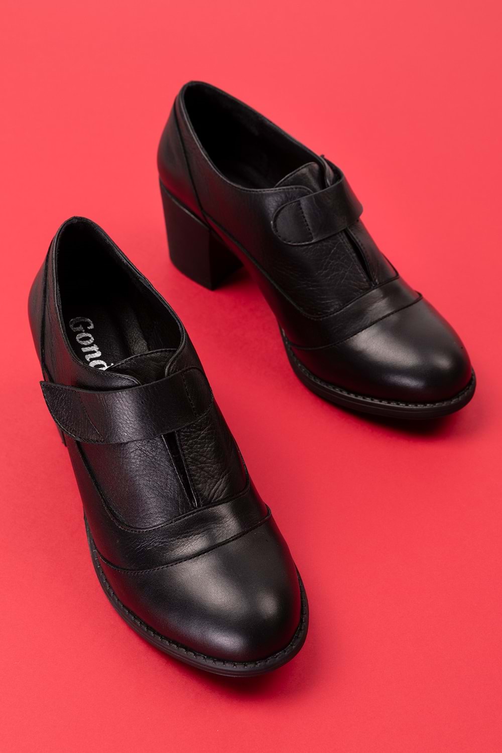 Gondol Kadın Hakiki Deri Rahat Topuklu Ayakkabı anl.7092 - Siyah - 39