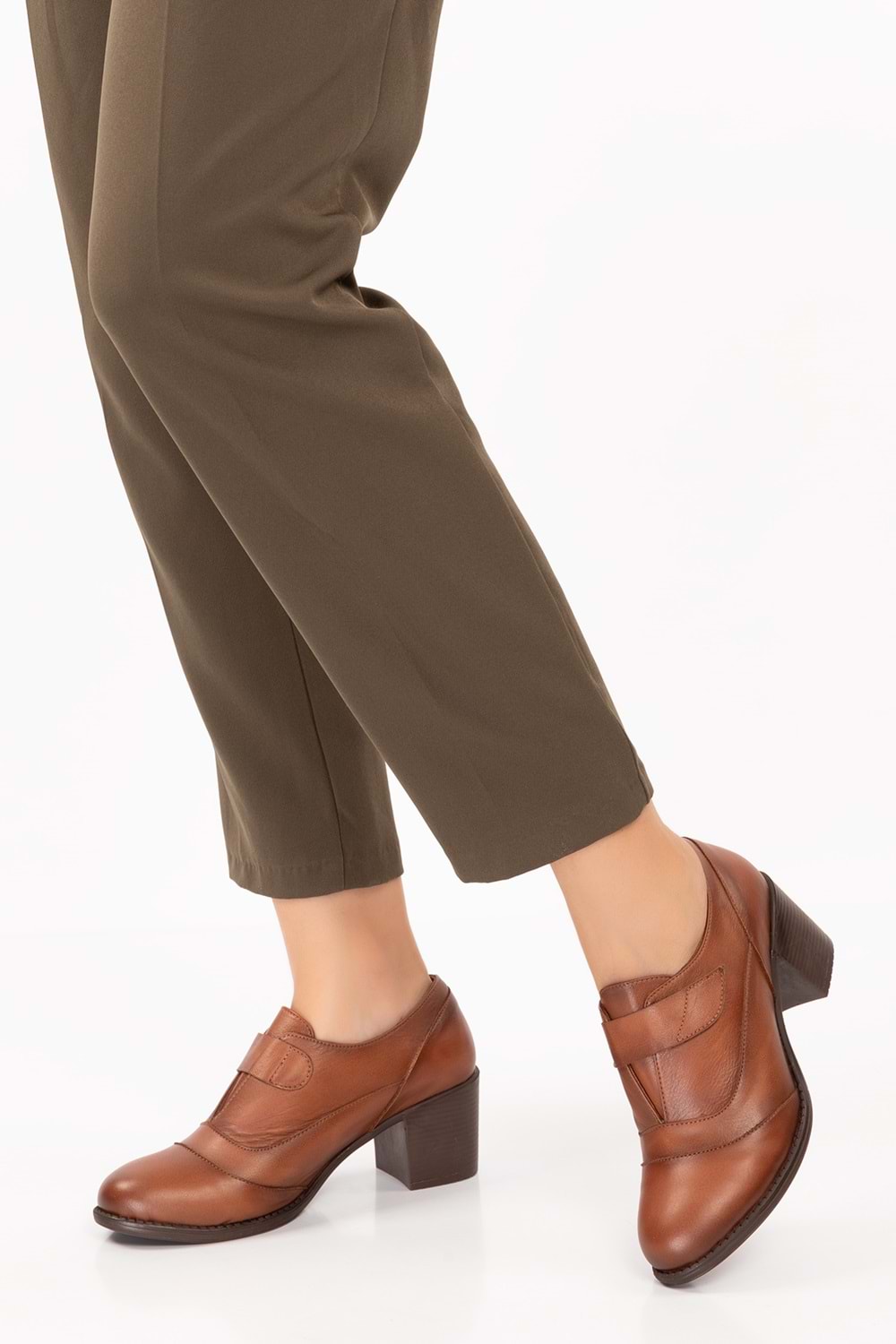 Gondol Kadın Hakiki Deri Rahat Topuklu Ayakkabı anl.7092 - Taba - 36