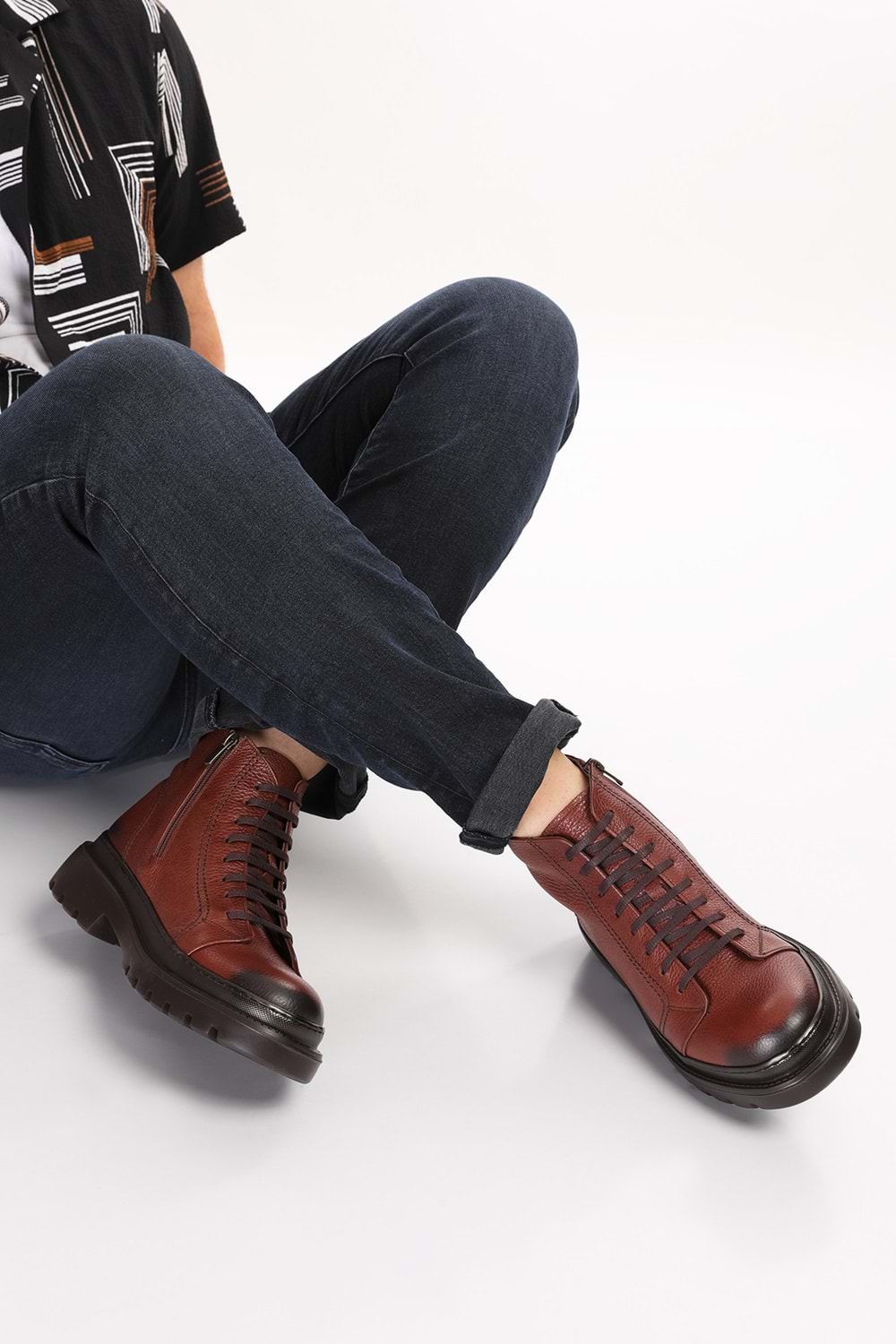 Gondol Erkek Hakiki Deri Günlük Bot src.342 - Taba - 40