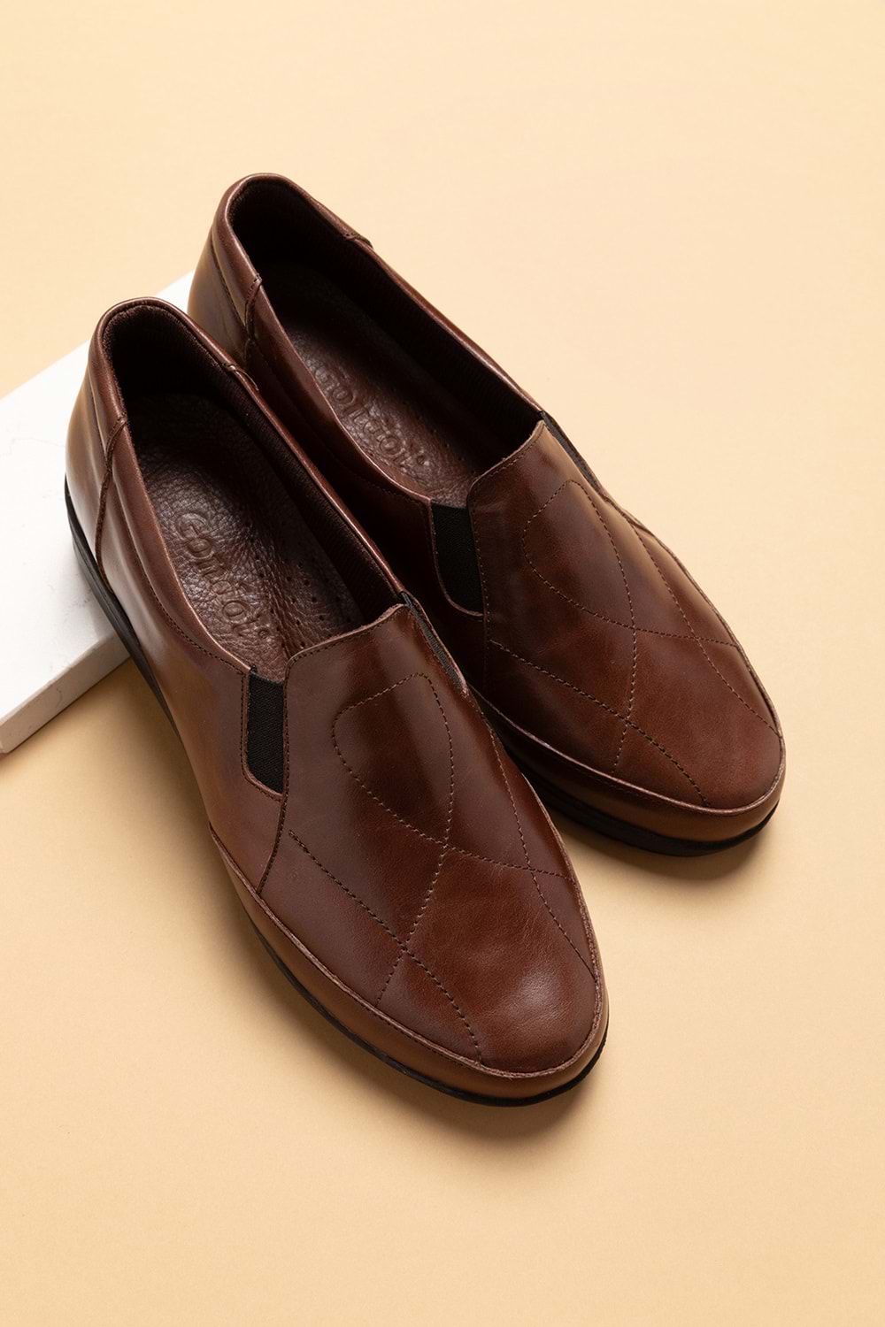 Gondol Kadın Hakiki Deri Anatomik Yumuşak Taban Günlük Ayakkabı pyt.1213 - Kahverengi - 41