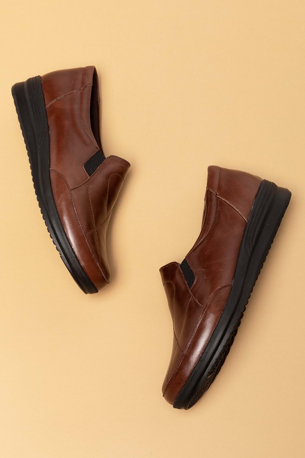 Gondol Kadın Hakiki Deri Anatomik Yumuşak Taban Günlük Ayakkabı pyt.1213 - Kahverengi - 41