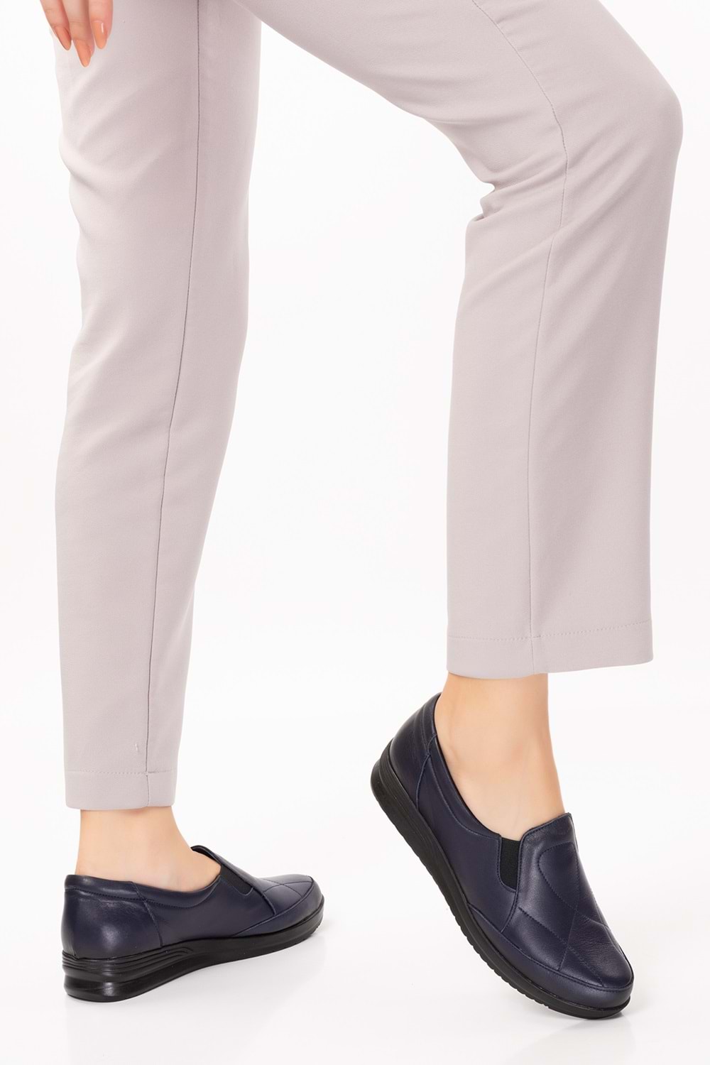 Gondol Kadın Hakiki Deri Anatomik Yumuşak Taban Günlük Ayakkabı pyt.1213 - Lacivert - 37