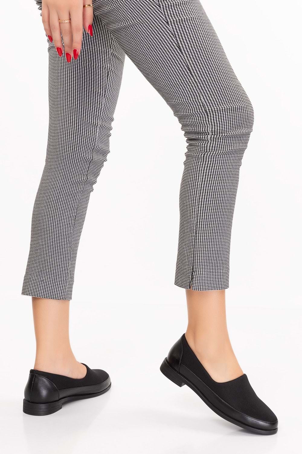 Gondol Hakiki Deri Üzeri Strecli Günlük Ayakkabı vdt.190 - Siyah - 37