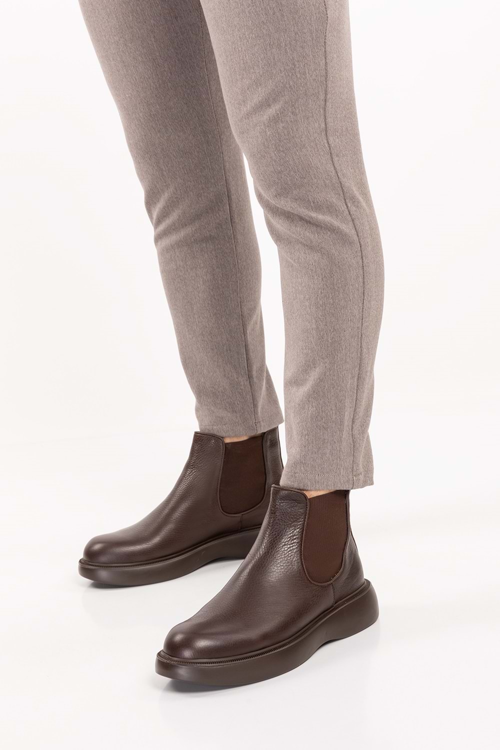 Gondol Erkek Hakiki Deri Günlük Bot src.704 - Kahverengi - 45