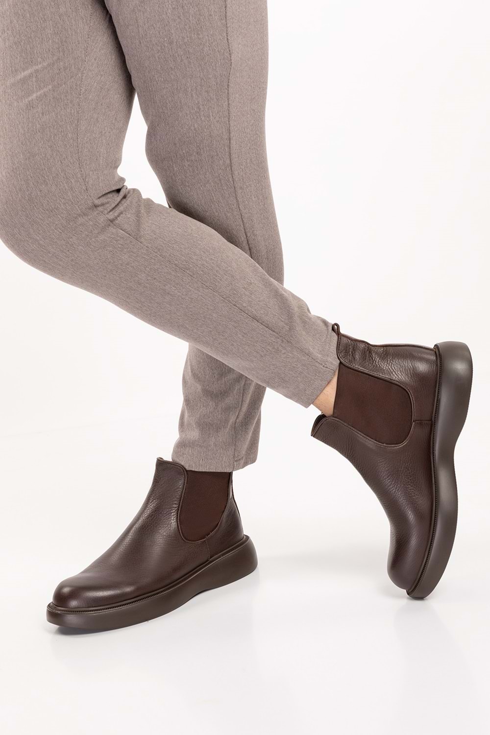 Gondol Erkek Hakiki Deri Günlük Bot src.704 - Kahverengi - 45