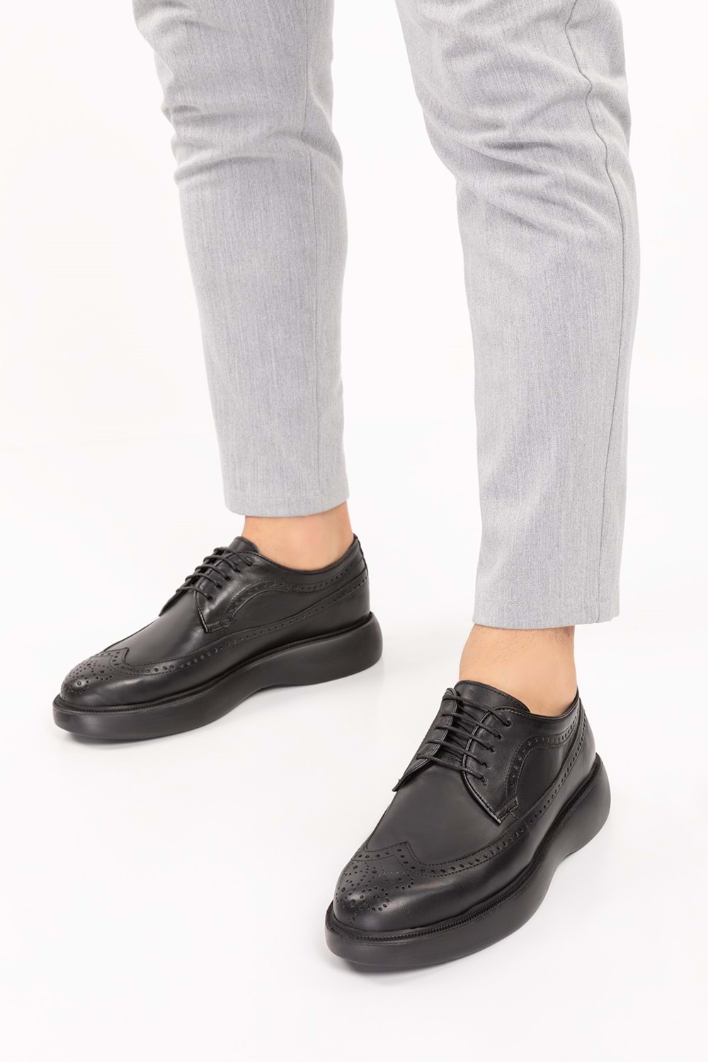 Gondol Içi Dışı Hakiki Deri Anatomik Taban Casual Ayakkabı SRC.09 - Siyah - 43