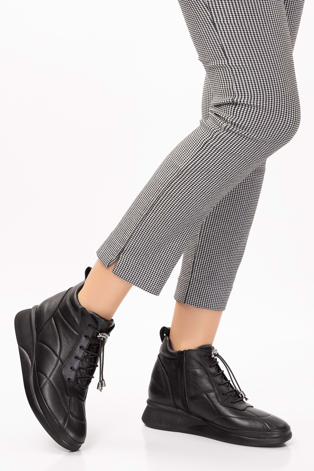 Gondol Kadın Hakiki Deri Hafif Günlük Spor Bot ndr.5515 - Siyah - 41