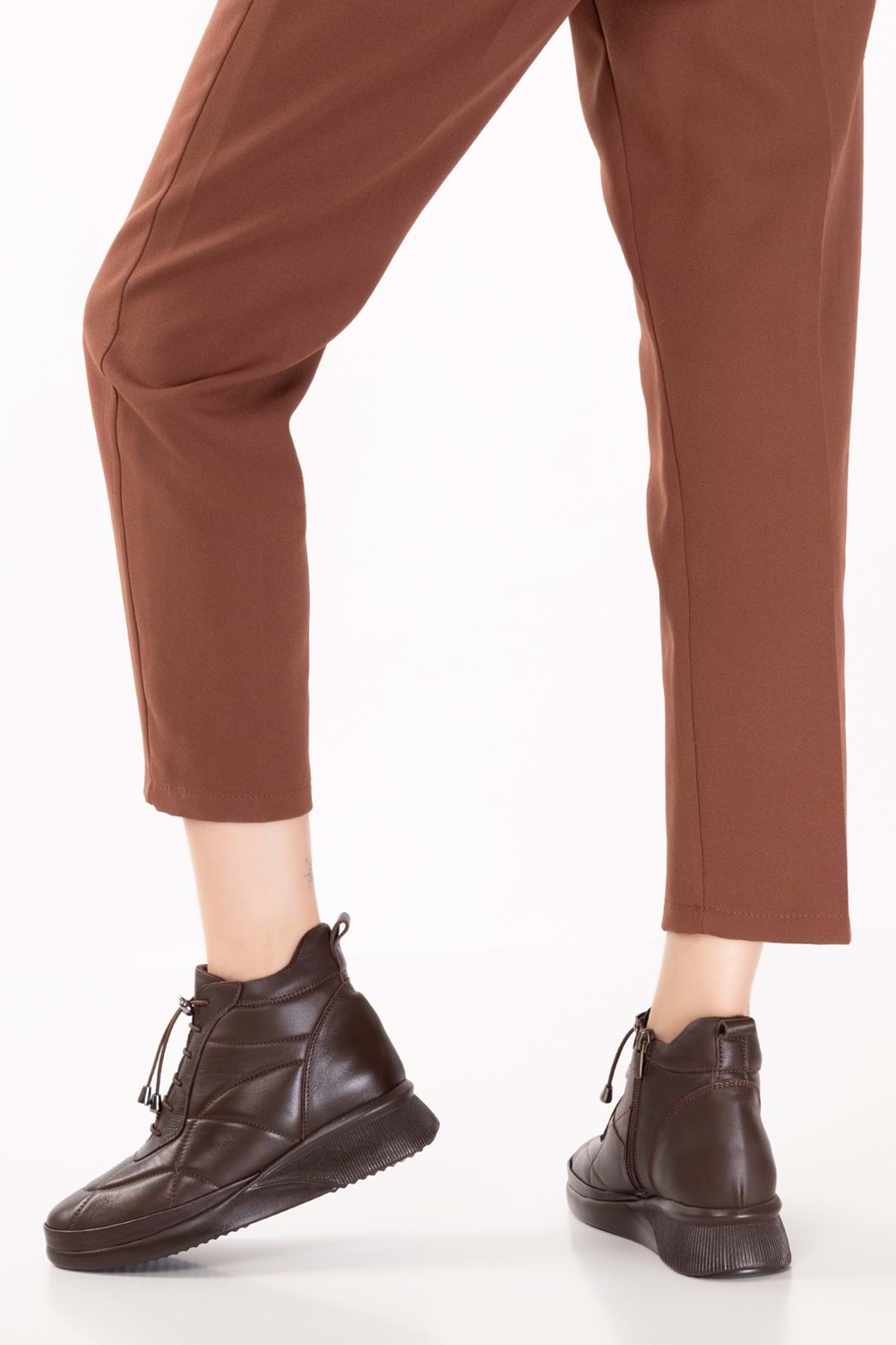 Gondol Kadın Hakiki Deri Hafif Günlük Spor Bot ndr.5515 - Kahverengi - 36