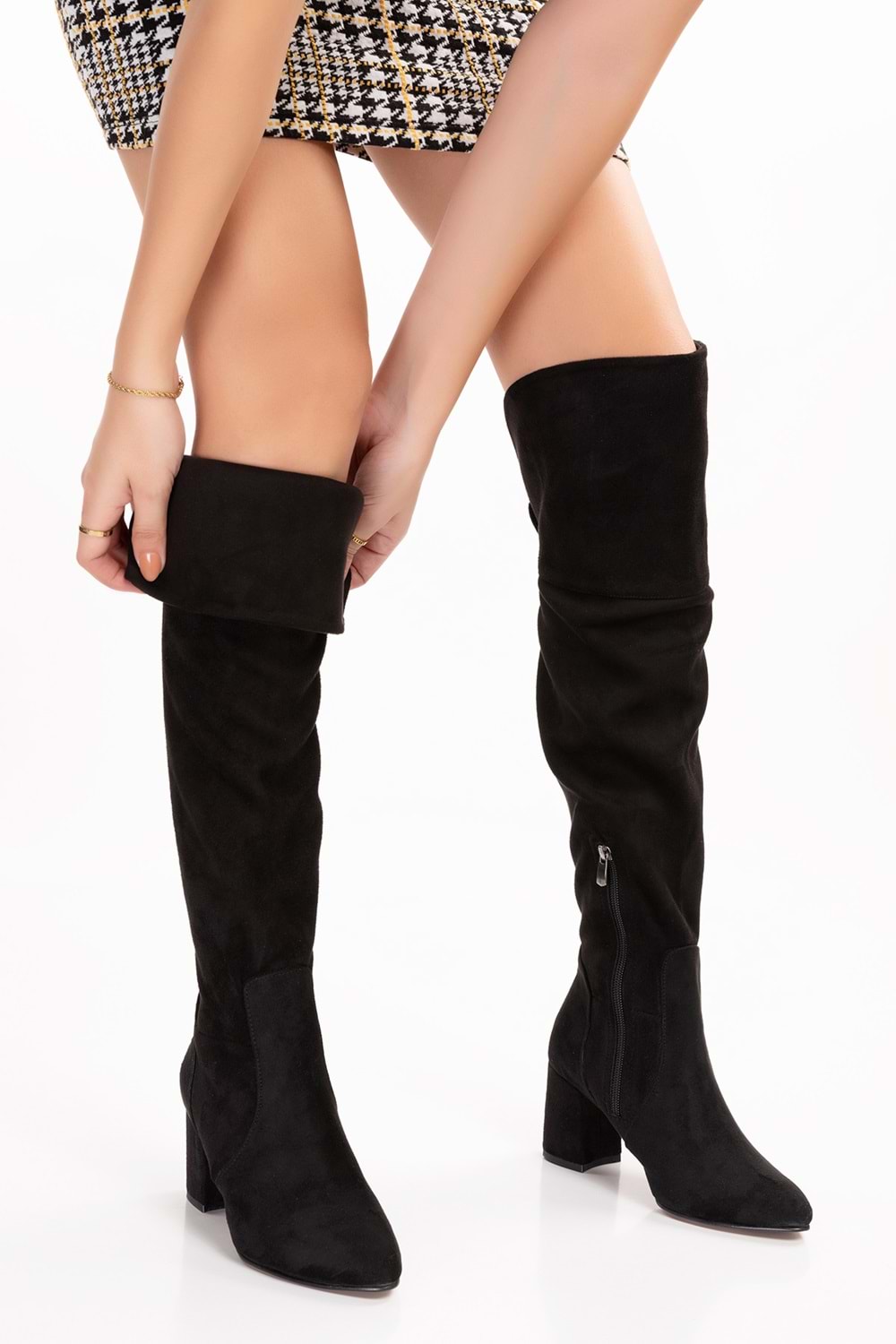 Gondol Kadın Diz Üstü Çorap Çizme anl.2535 - Siyah - 41