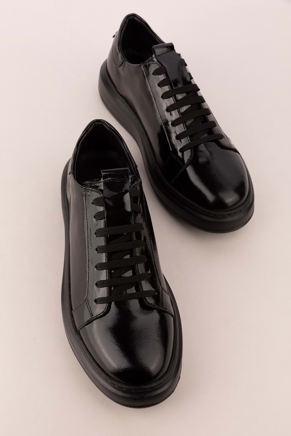 Gondol Içi Dışı Hakiki Deri Günlük Rahat Ayakkabı mals.352 - siyah rugan - 39