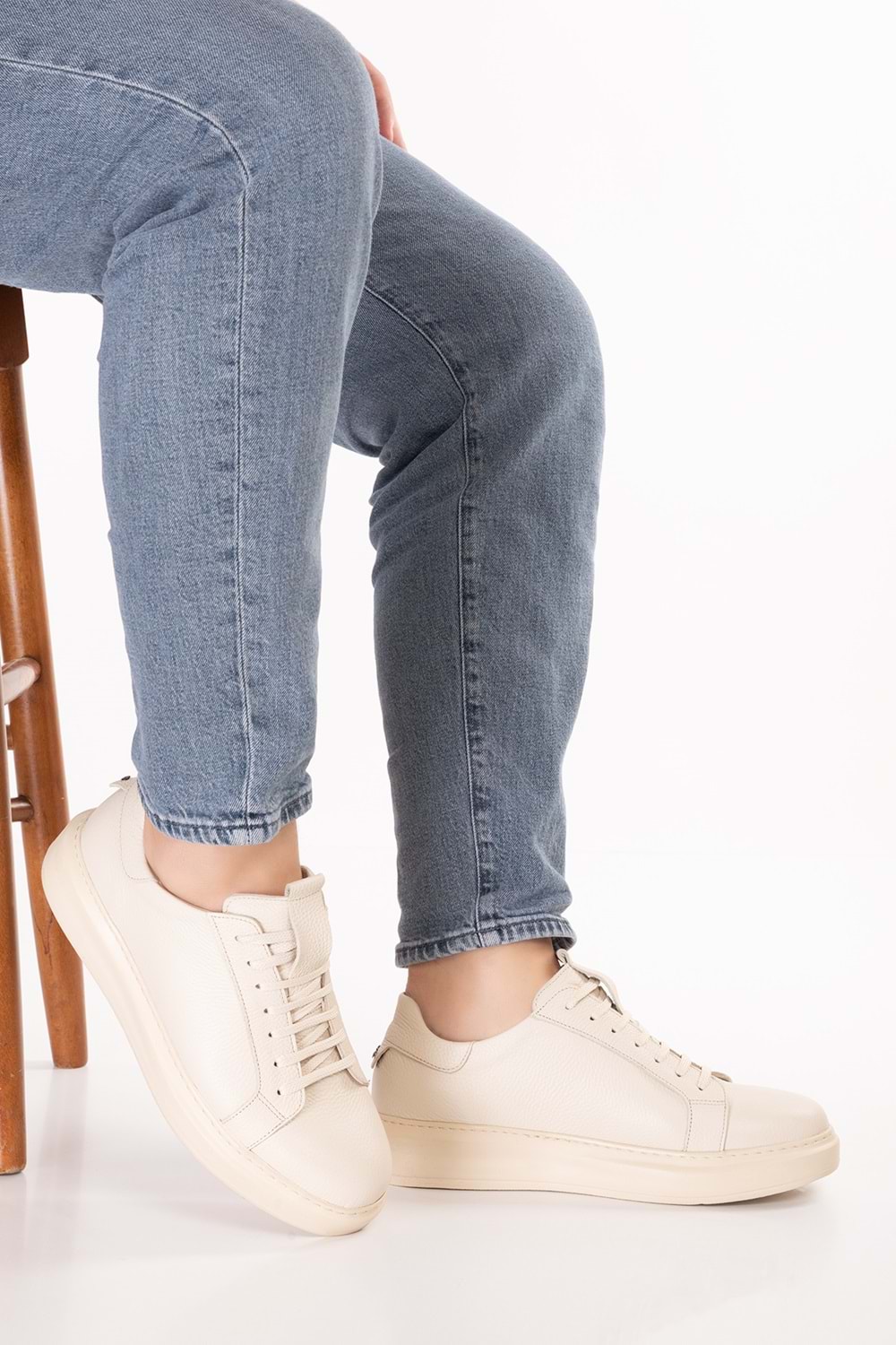 Gondol Içi Dışı Hakiki Deri Günlük Rahat Ayakkabı mals.352 - Bej - 42