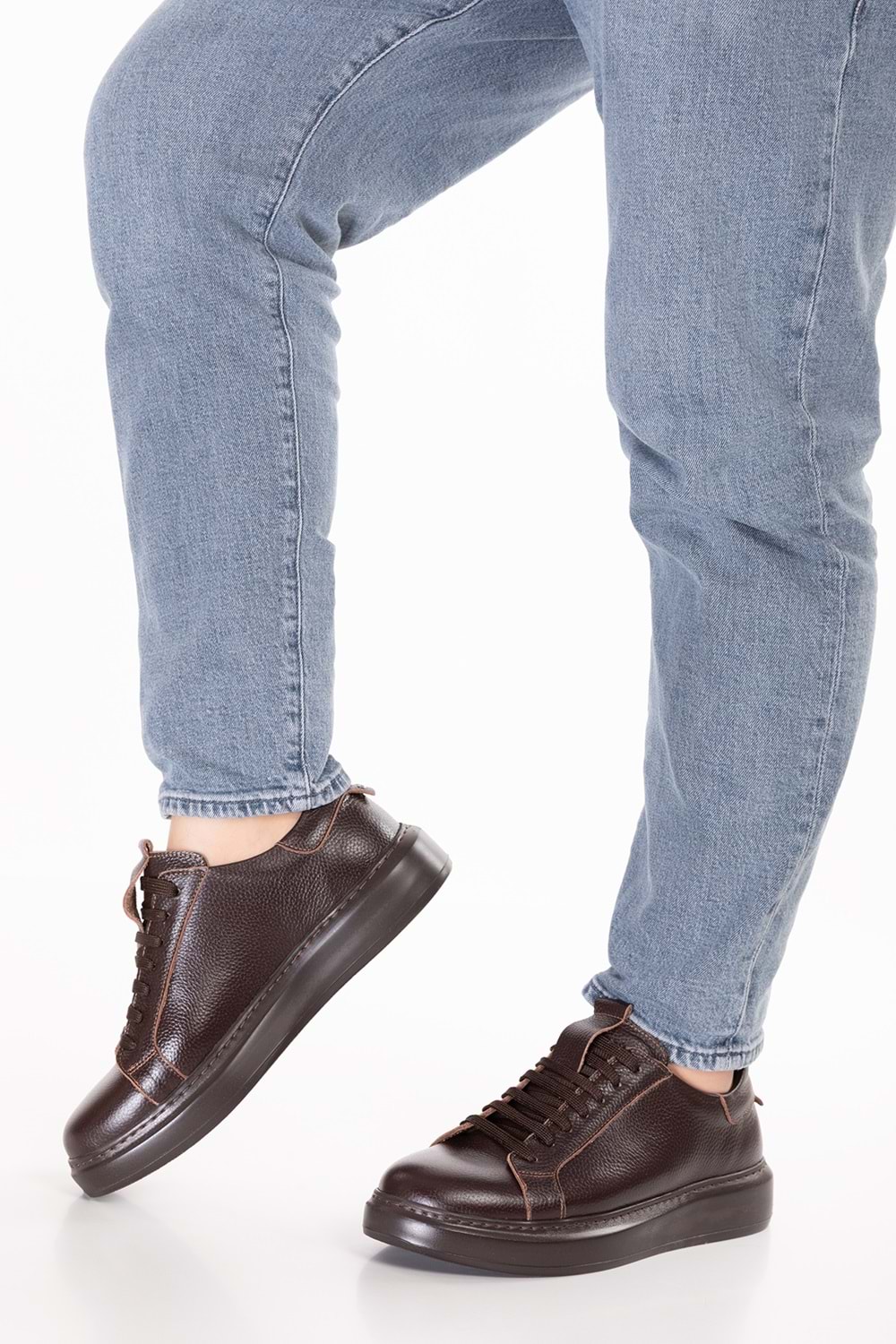 Gondol Içi Dışı Hakiki Deri Günlük Rahat Ayakkabı mals.352 - Kahverengi - 42