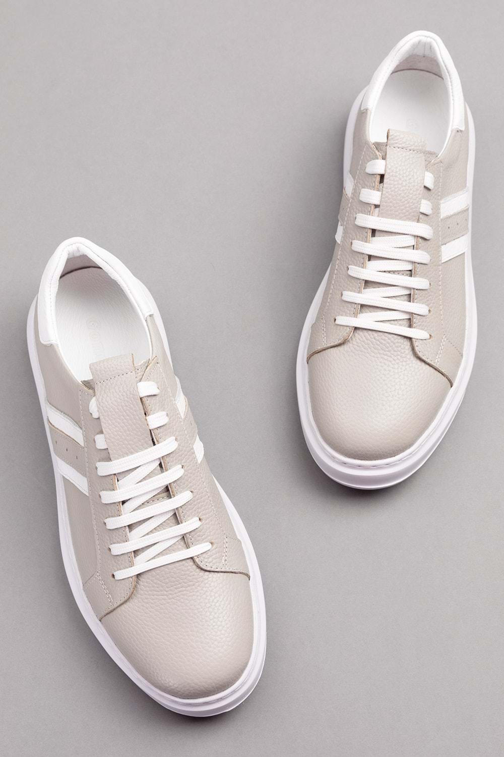 Gondol Içi Dışı Hakiki Deri Günlük Rahat Ayakkabı mals.353 - Gri - 43