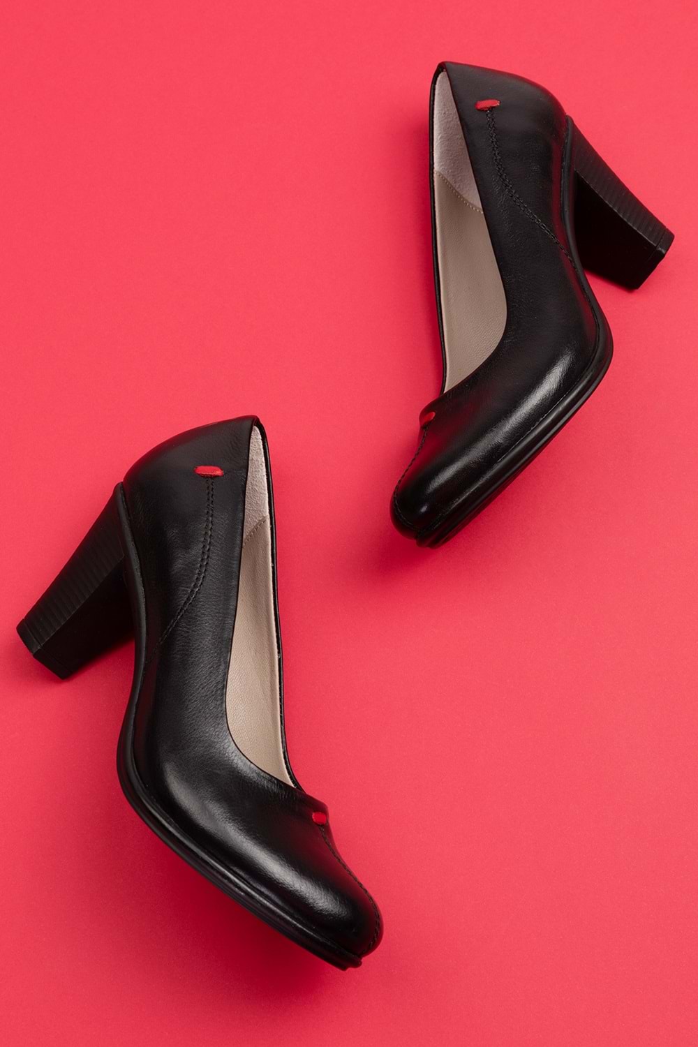 Gondol Kadın Hakiki Deri Klasik Topuklu Ayakkabı vdt.660 - Siyah - 36