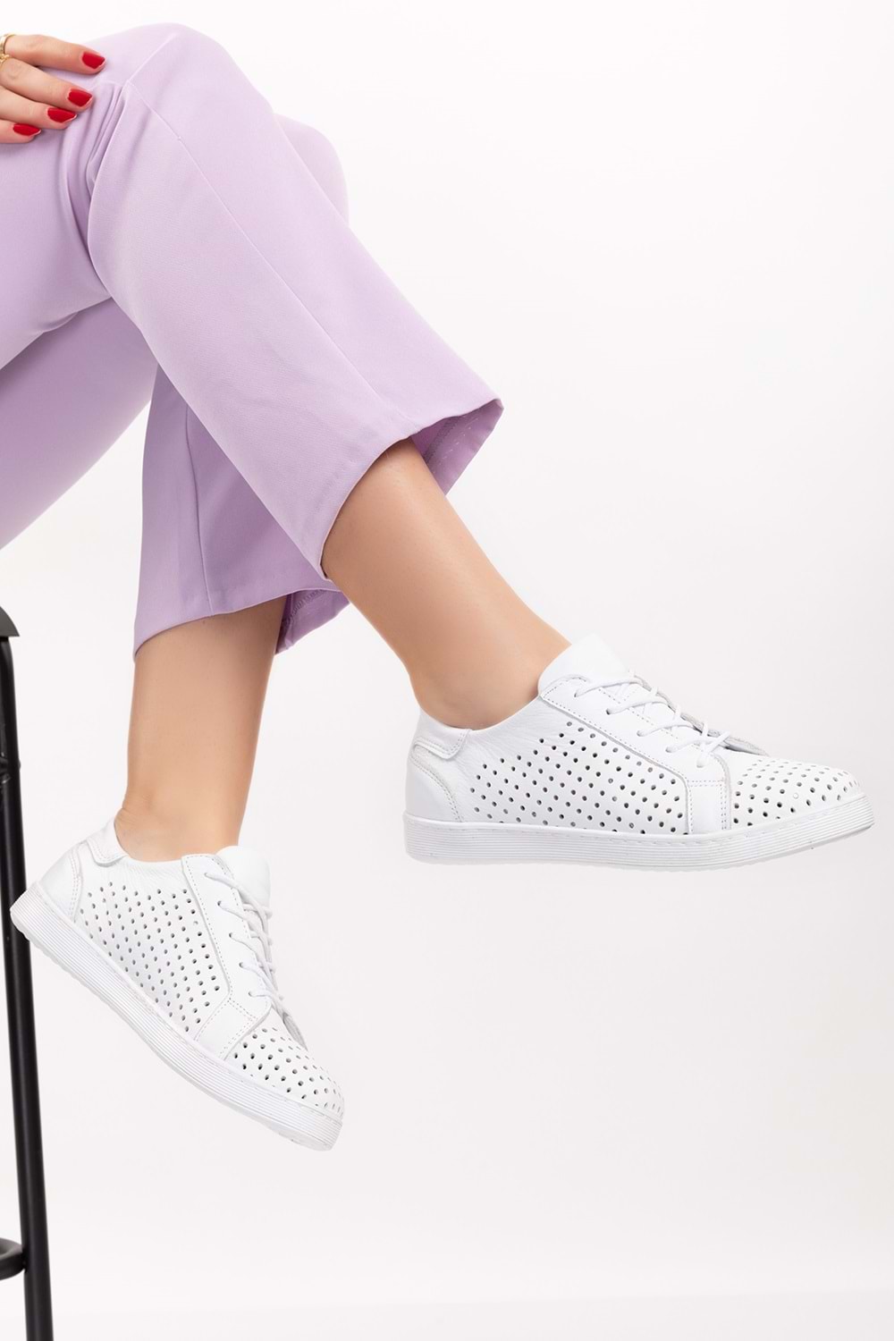 Gondol Kadın Hakiki Deri Günlük Rahat Ayakkabı gnd.108 - Beyaz - 40