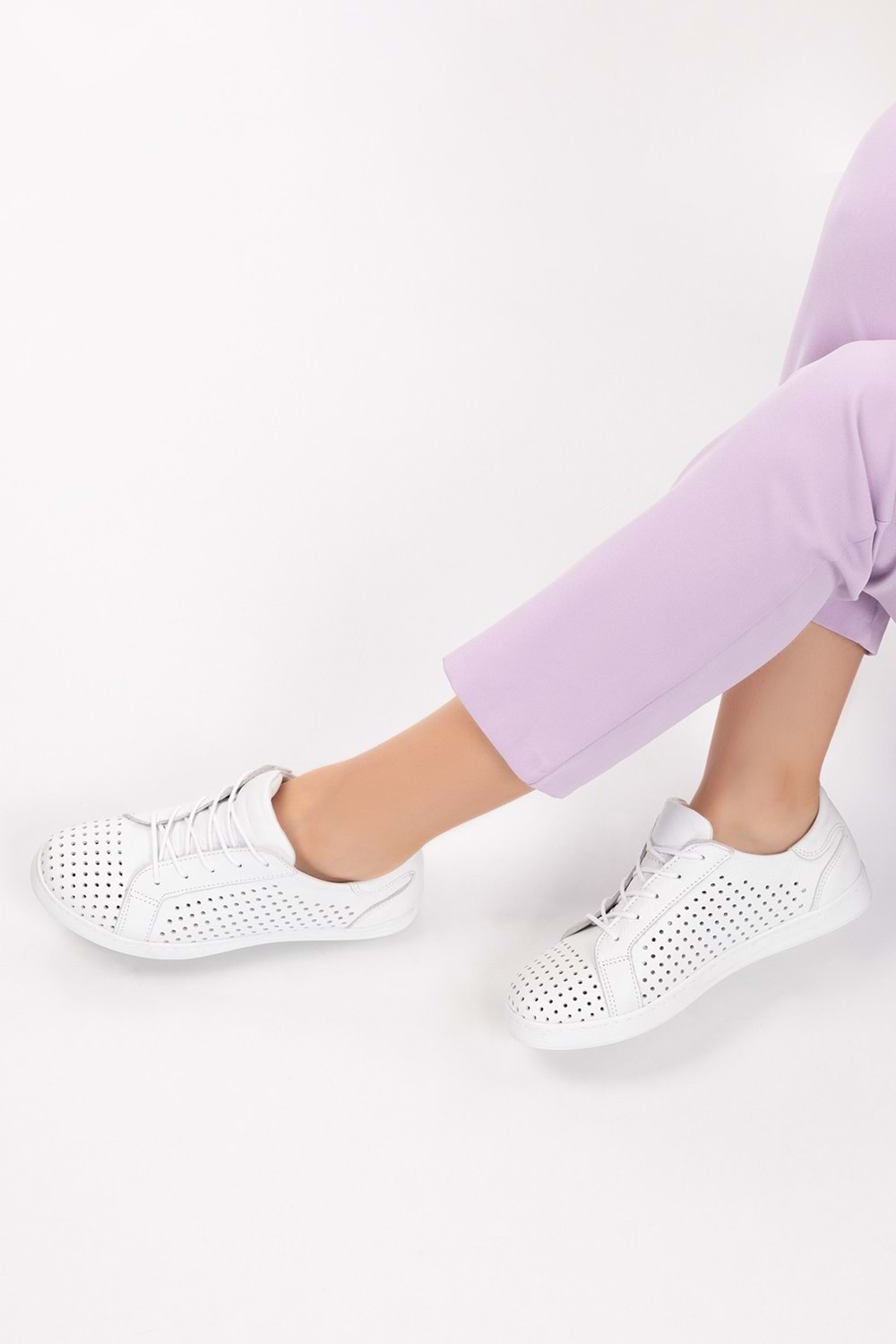 Gondol Kadın Hakiki Deri Günlük Rahat Ayakkabı gnd.108 - Beyaz - 40