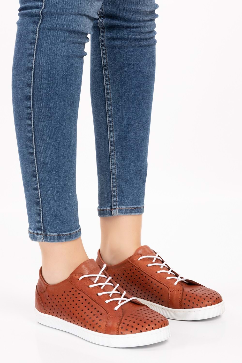 Gondol Kadın Hakiki Deri Günlük Rahat Ayakkabı gnd.108 - Fındık - 40