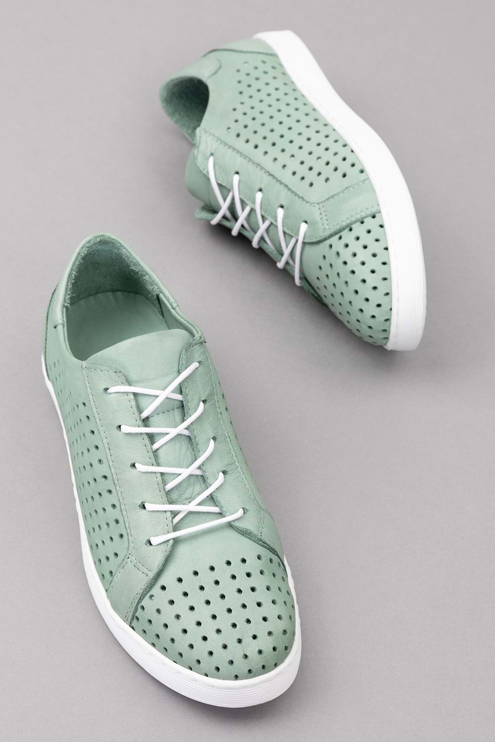 Gondol Kadın Hakiki Deri Günlük Rahat Ayakkabı gnd.108 - Mint - 40