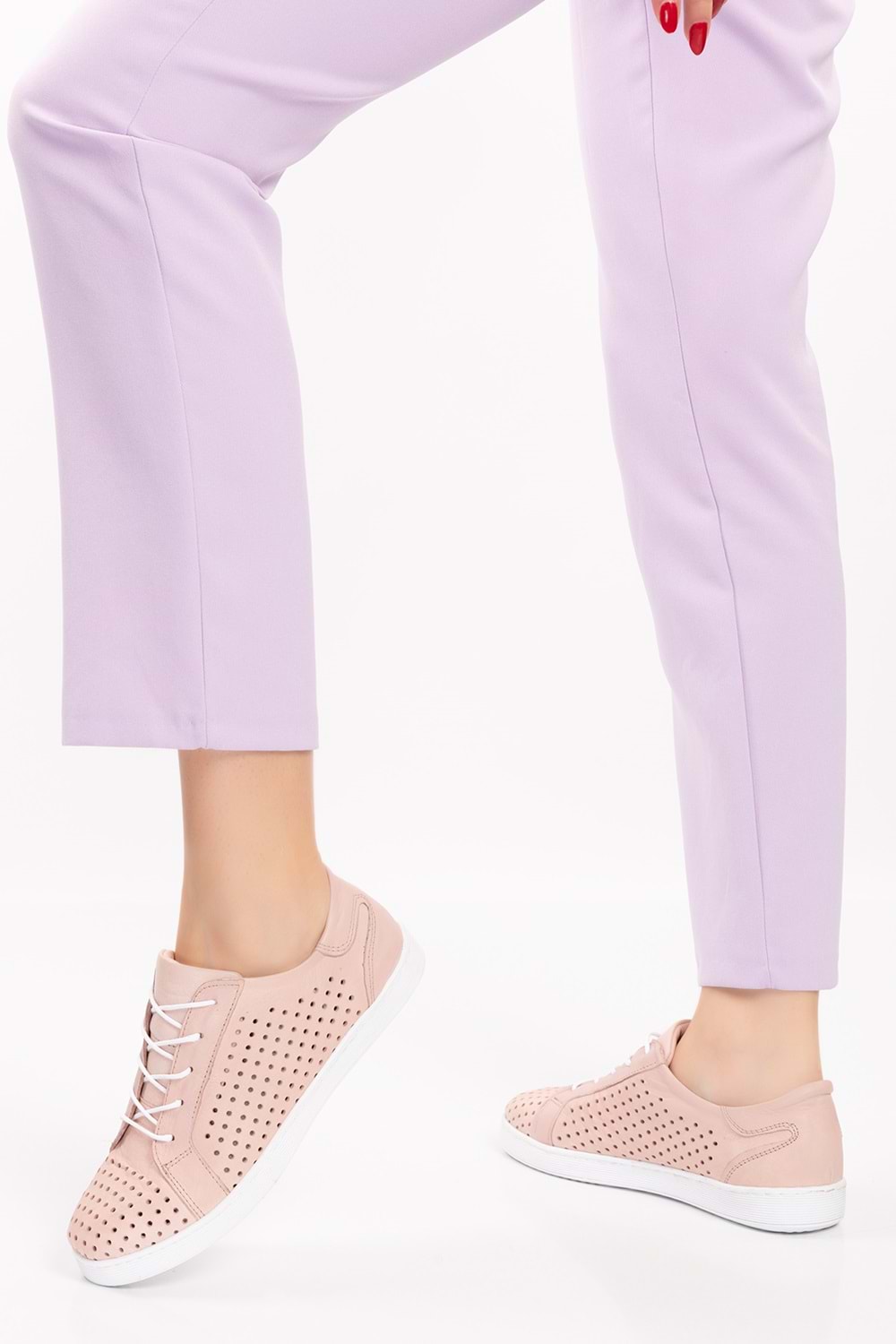 Gondol Kadın Hakiki Deri Günlük Rahat Ayakkabı gnd.108 - Pudra - 36