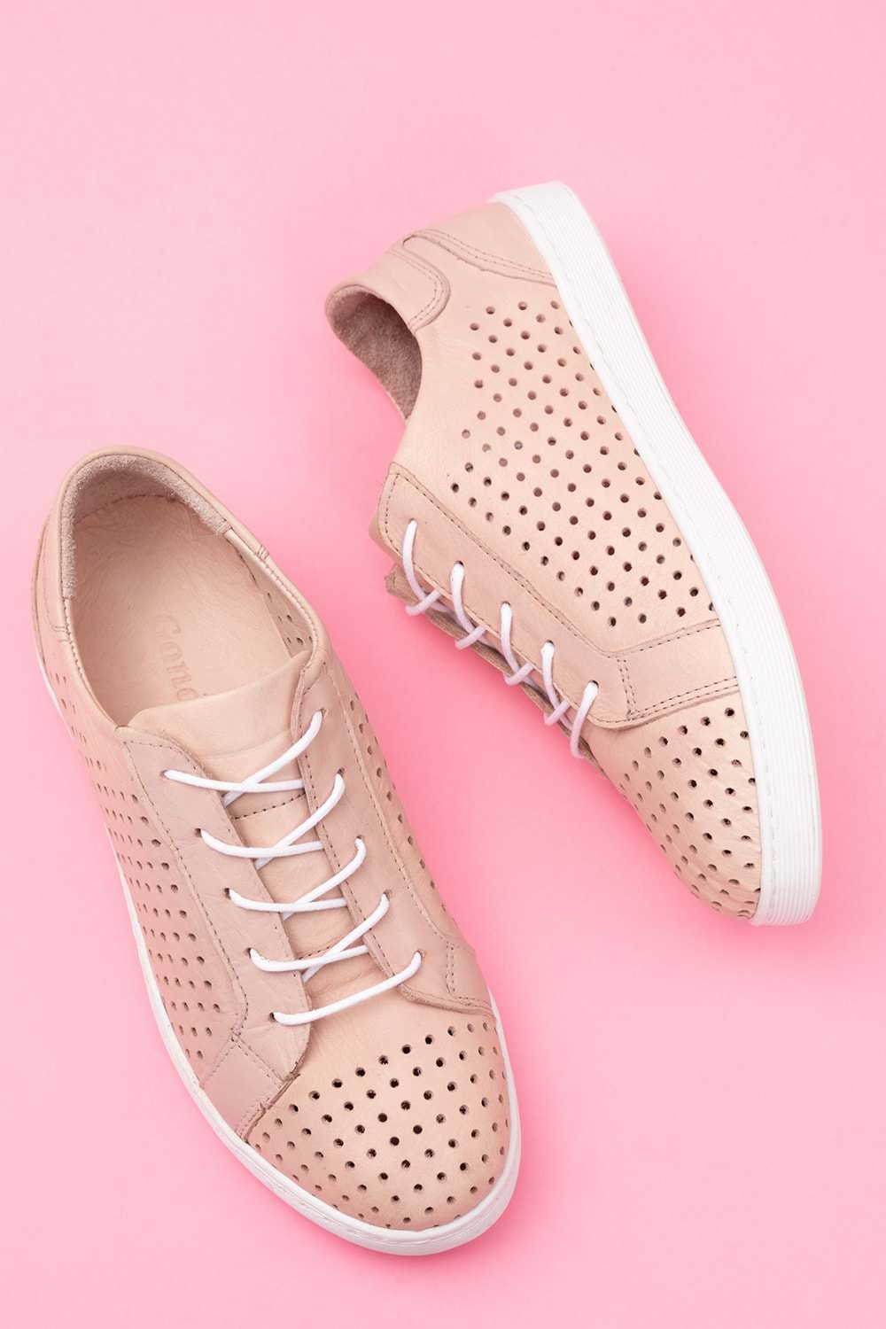 Gondol Kadın Hakiki Deri Günlük Rahat Ayakkabı gnd.108 - Pudra - 36