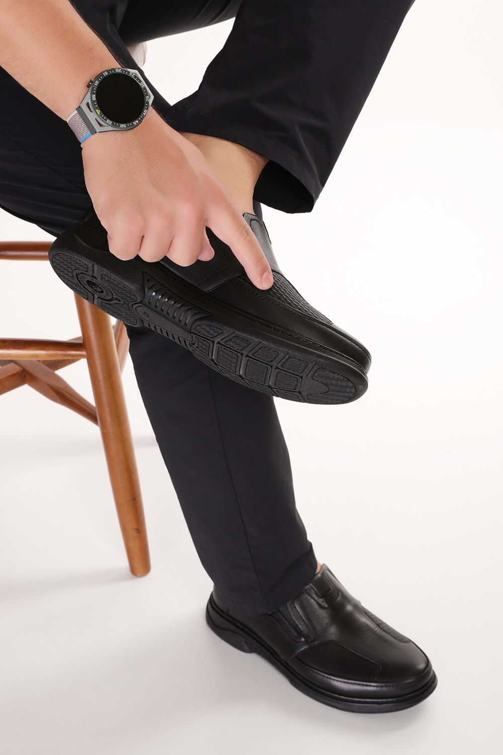 Gondol Erkek Hakiki Deri Kemik Çıkıntısına Özel Ayakkabı af.2090 - Siyah - 40